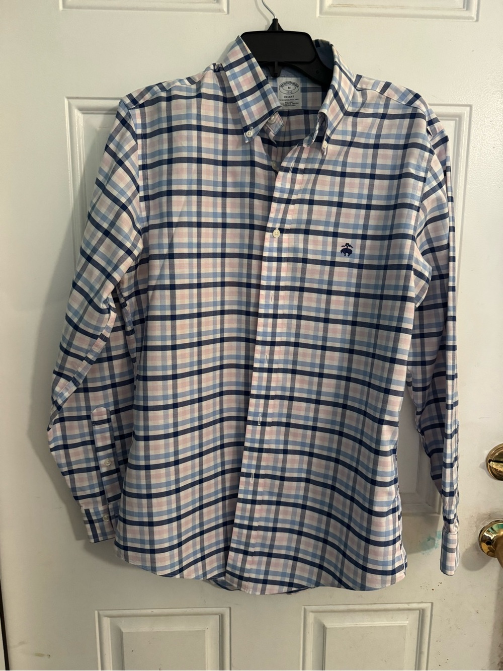 Brooks Brothers Regent Check Button-Down Shirt - Blue & Pink